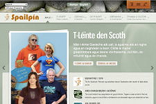CAn Spailpín Fánach page d'accueil en irlandais